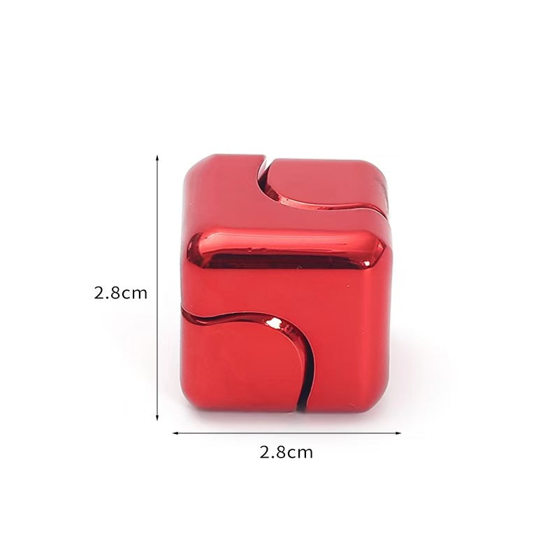 Metal Cube Spinner Fidget Toy  3D Puzzle Gear Gyro for Kids & Adults  Sensory Stress Relief & Focus Toy