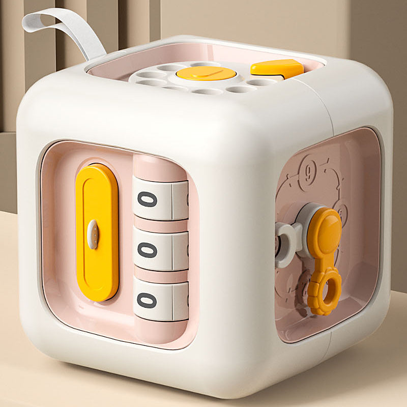 6-in-1 Montessori Busy Board Cube  Baby Sensory & Educational Toy for Boys & Girls