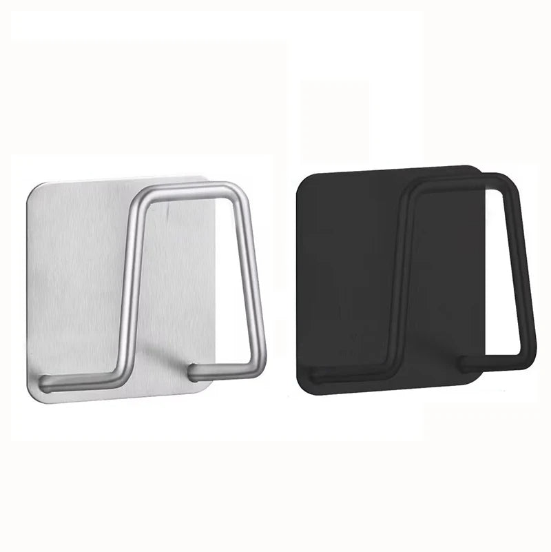 1PC Stainless Steel Sink Sponge Rack  Wall-Mounted Holder for Sponge, Steel Wool & Kitchen Cleaning Tools