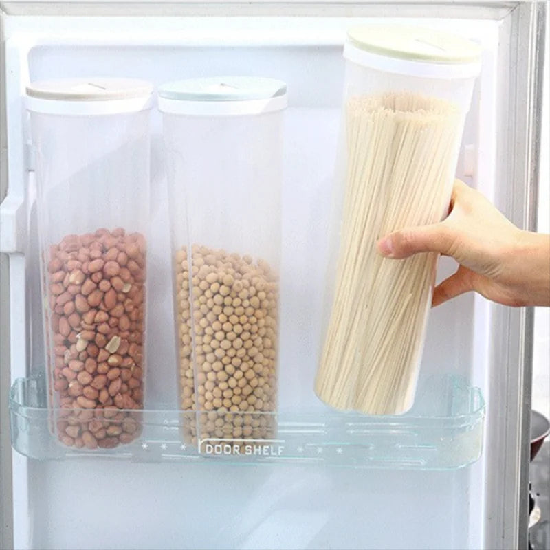 1PC Spaghetti & Noodle Storage Container Food-Grade Plastic Canister with Locking Lid