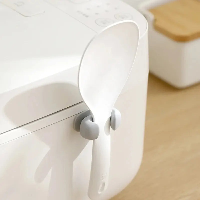 Silicone Rice Spoon Holder Wall Mounted Kitchen Rack for Cooker Spoons & Utensil Storage