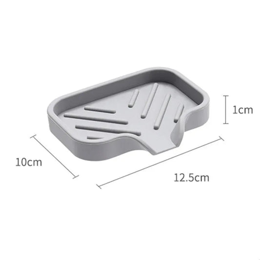 Silicone Sink Tray with Drain Soap, Sponge & Brush Holder for Kitchen Countertop Organization