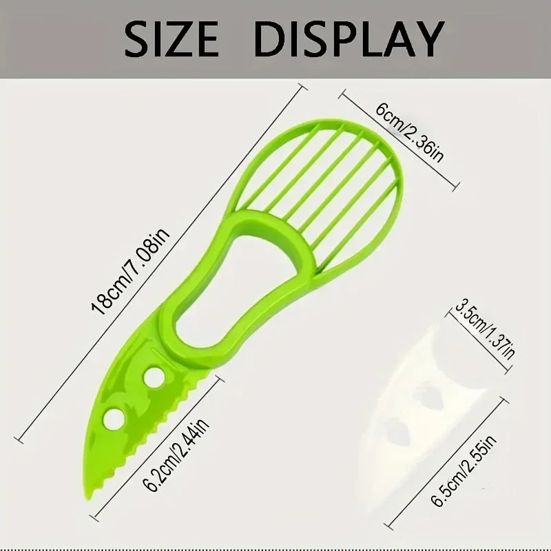 3-in-1 Avocado Slicer Tool   Multifunctional Cutter, Pitter & Scoop for Home, Kitchen & Camping