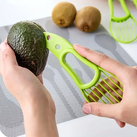3-in-1 Avocado Slicer Tool   Multifunctional Cutter, Pitter & Scoop for Home, Kitchen & Camping