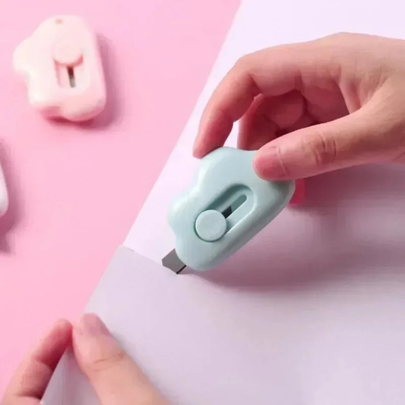 Mini Kawaii Cloud Utility Knife Portable Paper Cutter for Students & Office Use