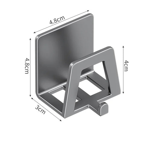 Stainless Steel Self-Adhesive Sponge Holder Wall-Mounted Sink Rack for Drying & Organizing Kitchen Sponges