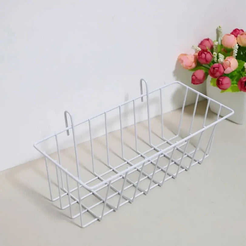 Multifunctional Wall-Mount Grid Panel Basket DIY Hanging Rack for Kitchen, Bathroom & Home Decor| Art & Storage Display Organizer