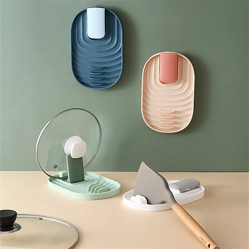 Plastic Spoon Holder – Heat-Resistant Utensil Rest for Kitchen Cooking Tools Non-Slip Storage Shelf for Spoons & Utensils