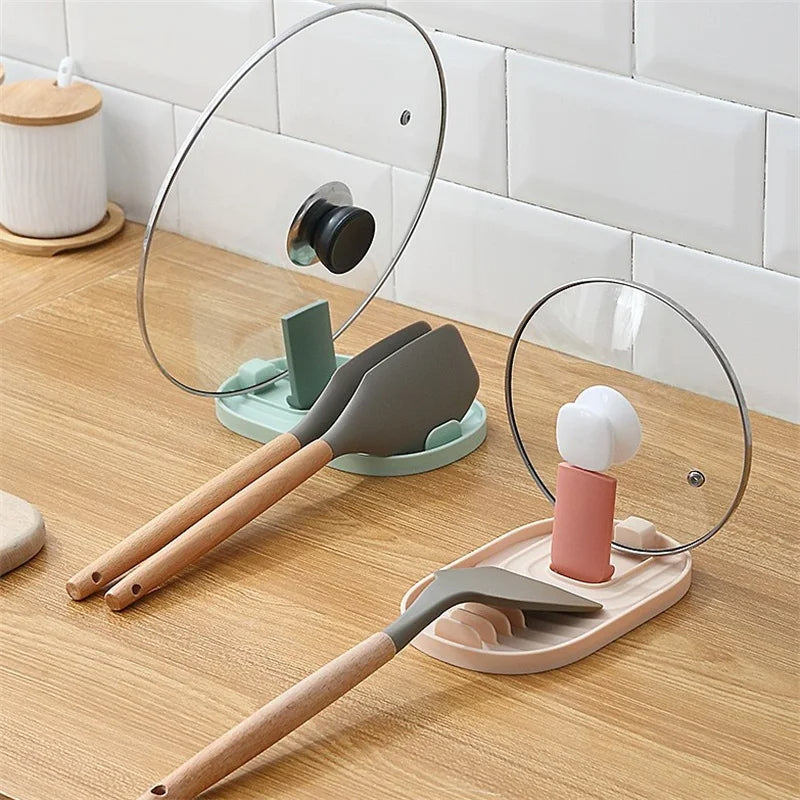 Plastic Spoon Holder – Heat-Resistant Utensil Rest for Kitchen Cooking Tools Non-Slip Storage Shelf for Spoons & Utensils