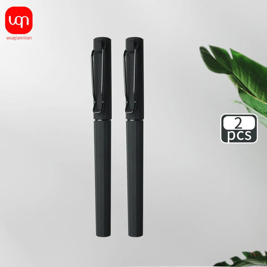 2/5 PC Simple Black Neutral Pens  Smooth Grip Comfortable Writing Pens for Exams & Office Supplies