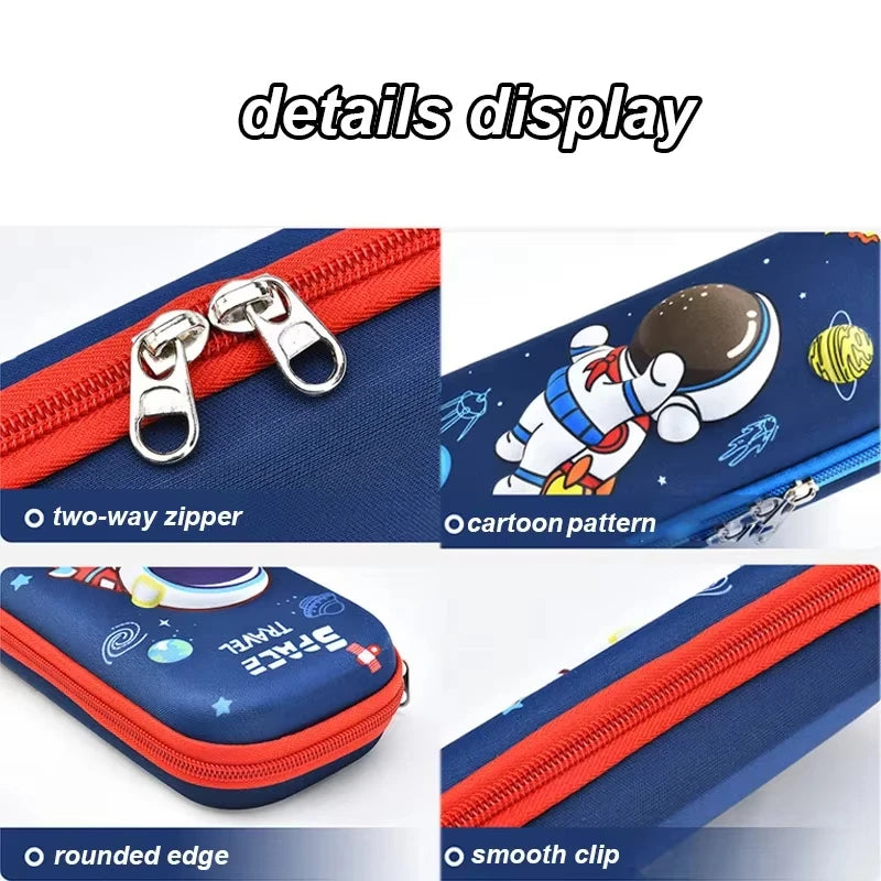 Kawaii 3D Unicorn Pencil Case  Large Capacity Waterproof EVA Stationery Bag for Students