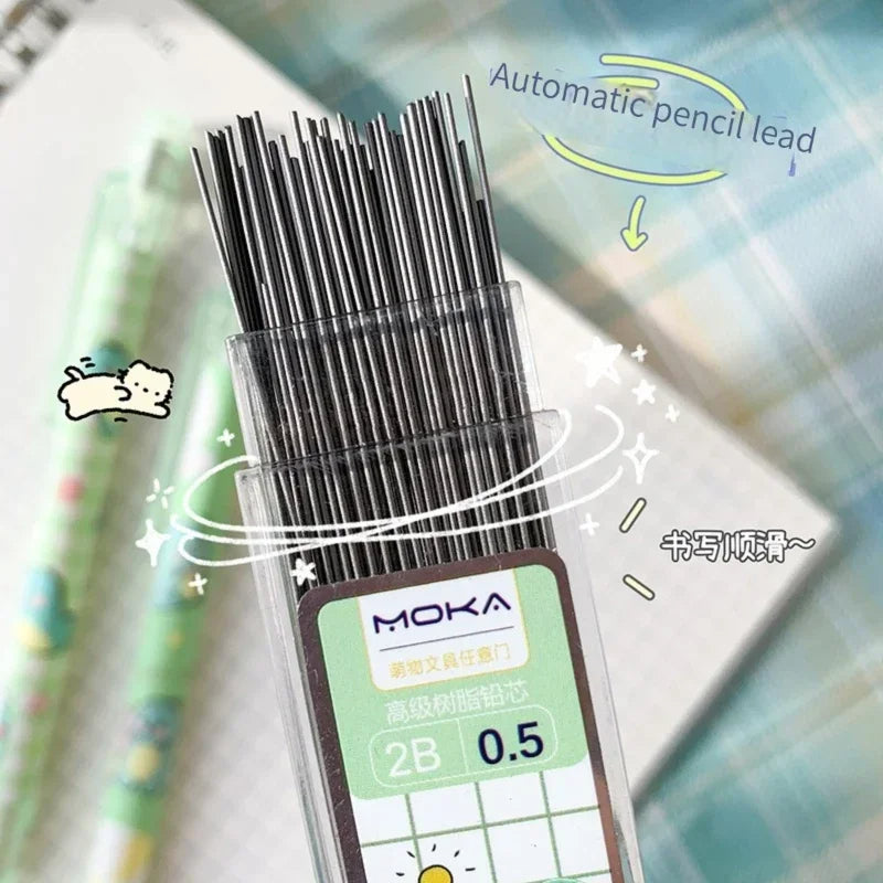 Kawaii Mechanical Pencil Set  0.5/0.7mm 2B Refill Cute Cartoon Automatic Pencils for School & Office Supplies, Kids Gift