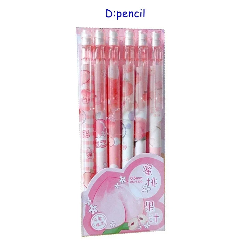 Kawaii Mechanical Pencil Set  0.5/0.7mm 2B Refill Cute Cartoon Automatic Pencils for School & Office Supplies, Kids Gift