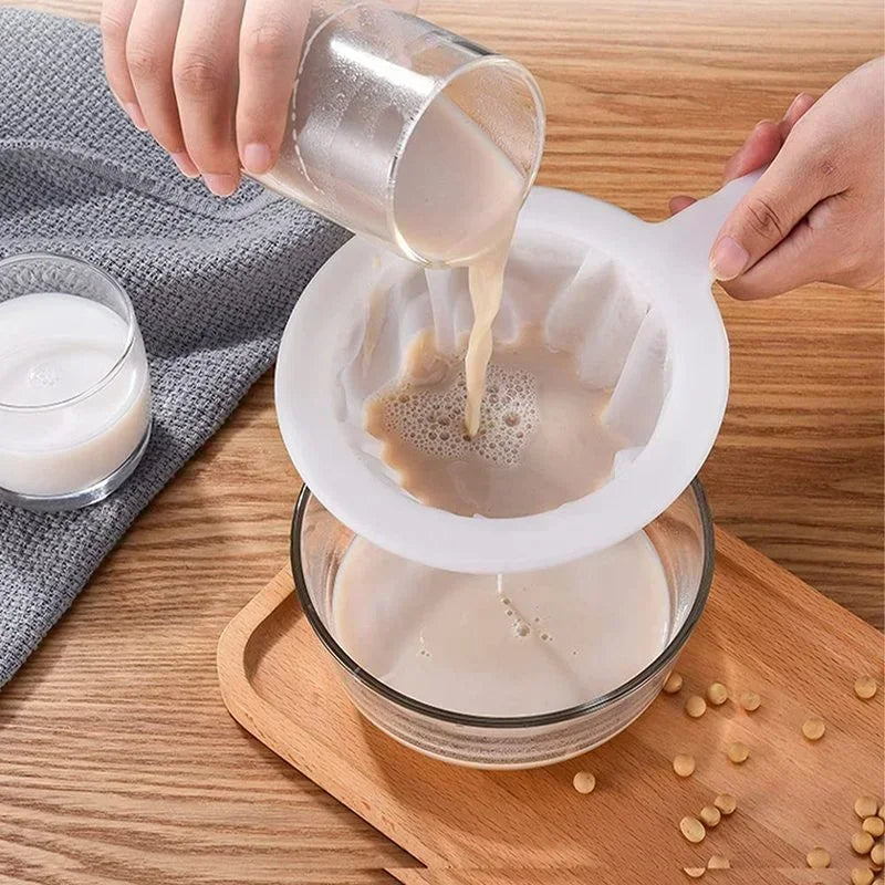 Reusable Nylon Ultra-Fine Filter Mesh Strainer  100/200/400 Mesh for Soy Milk, Juice, Coffee & Food
