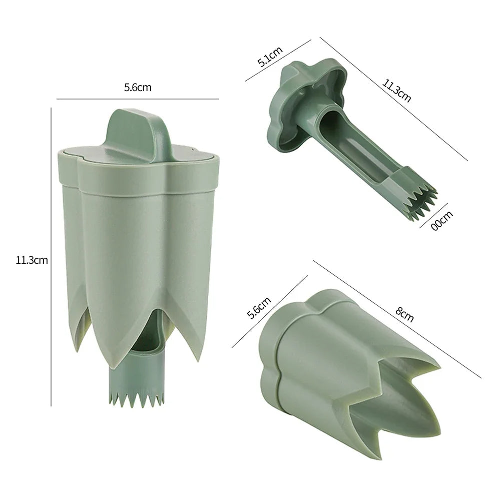 2-in-1 Fruit & Pepper Corer  Reusable Seed Remover & Vegetable Coring Tool Portable Kitchen Utensil