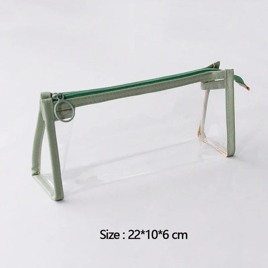 Clear Pencil Case  Large Capacity Stationery Bag for School, Study & Office Supplies