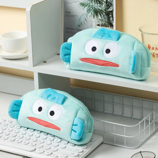 Cartoon Cute Plush Pencil Case  Large Capacity Storage for School & Office Supplies