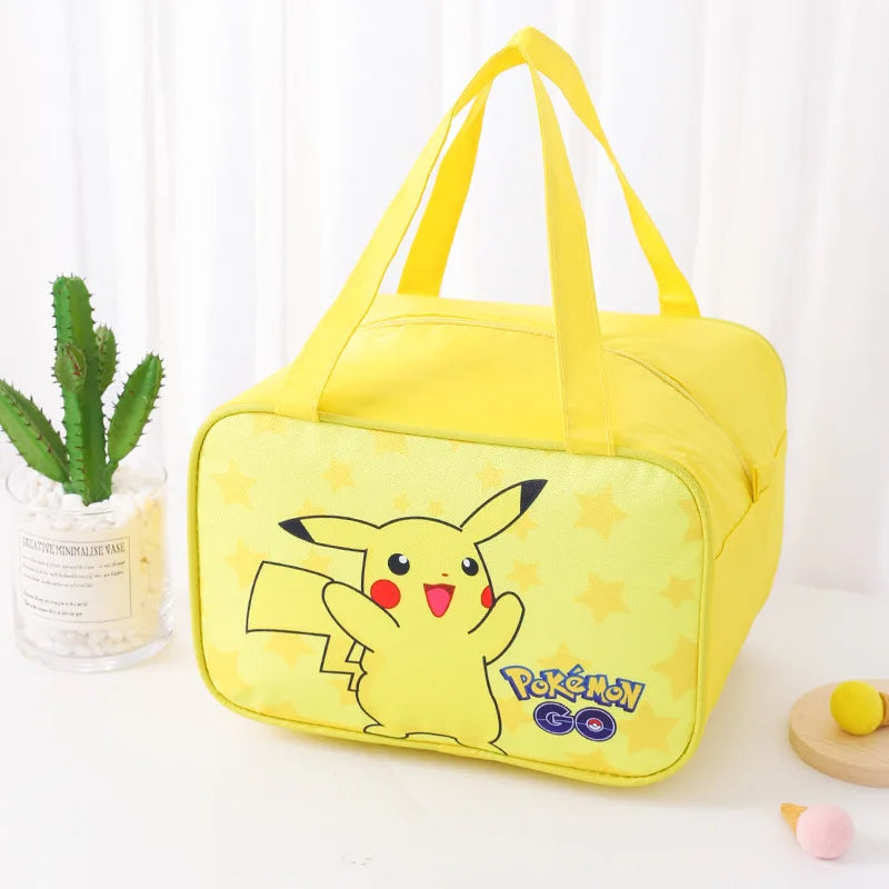 Pikachu Insulated Lunch Bag  Portable, Foldable Cooler for School, Office & Picnic