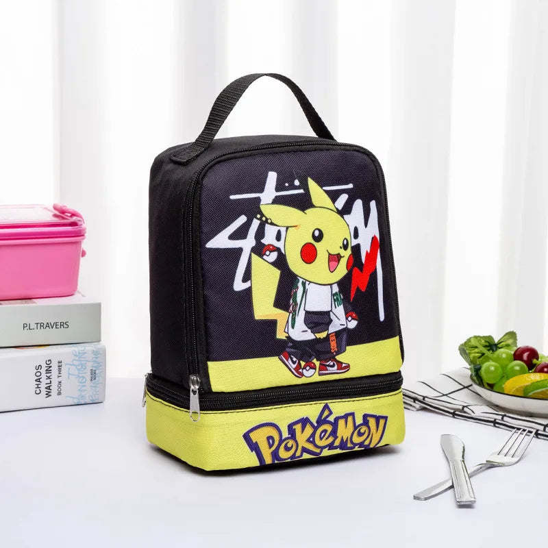 Pikachu Insulated Lunch Bag  Portable, Foldable Cooler for School, Office & Picnic
