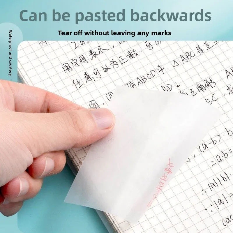 Waterproof PET Transparent Sticky Notes  Creative Korean Ins Style Memo Pads for Study & Office Supplies