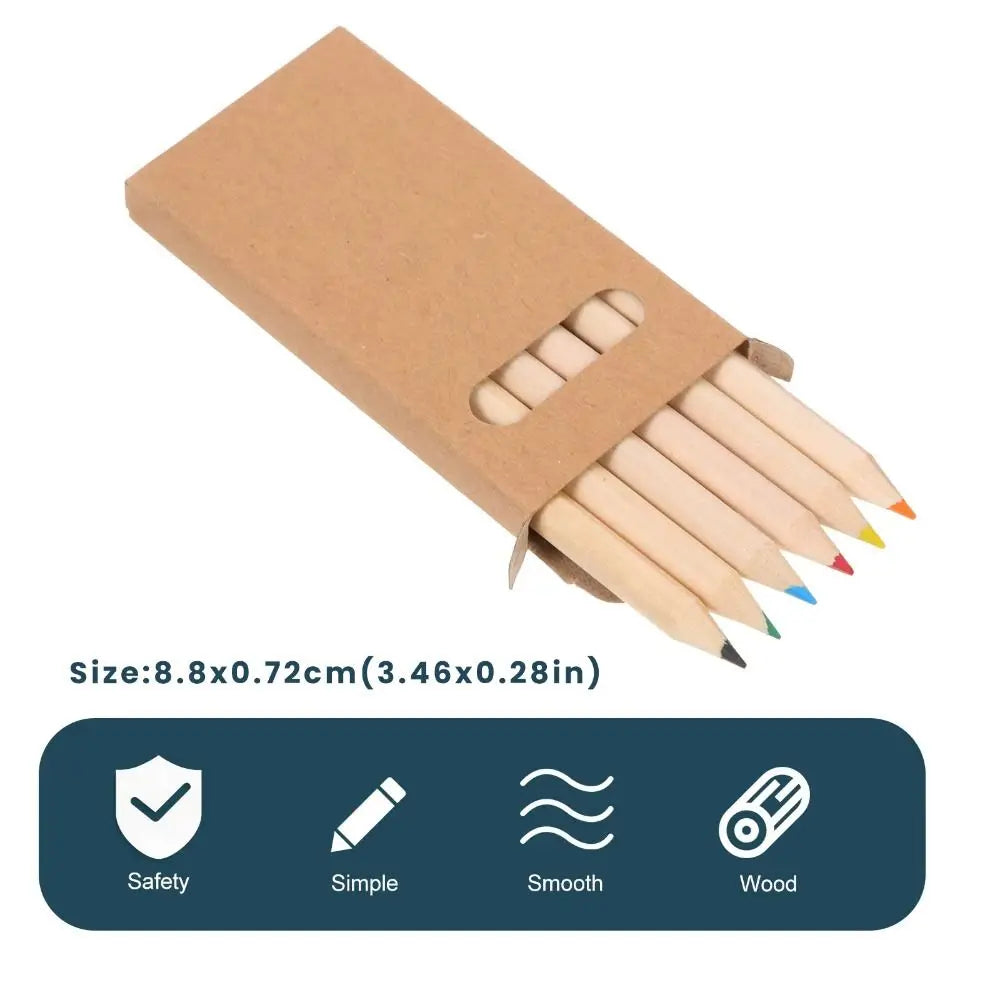 Premium 8.8CM Mini Colored Pencils  Vibrant Sketching & Drawing Set for School, Office & Art Projects
