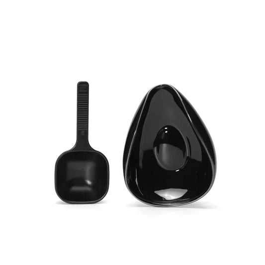Leeseph Ceramic Coffee Dosing Cup & Spoon Set Espresso Measuring Tray Kit for Coffee Beans or Tea