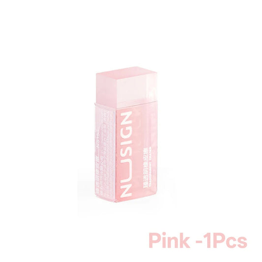 1PC Cute Transparent Eraser  Solid Color Pencil Eraser for Kids & Students  Back to School Supplies